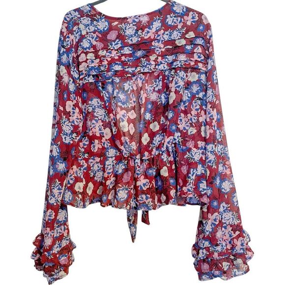 Free People Maybel Floral Blouse M - Picture 5 of 11